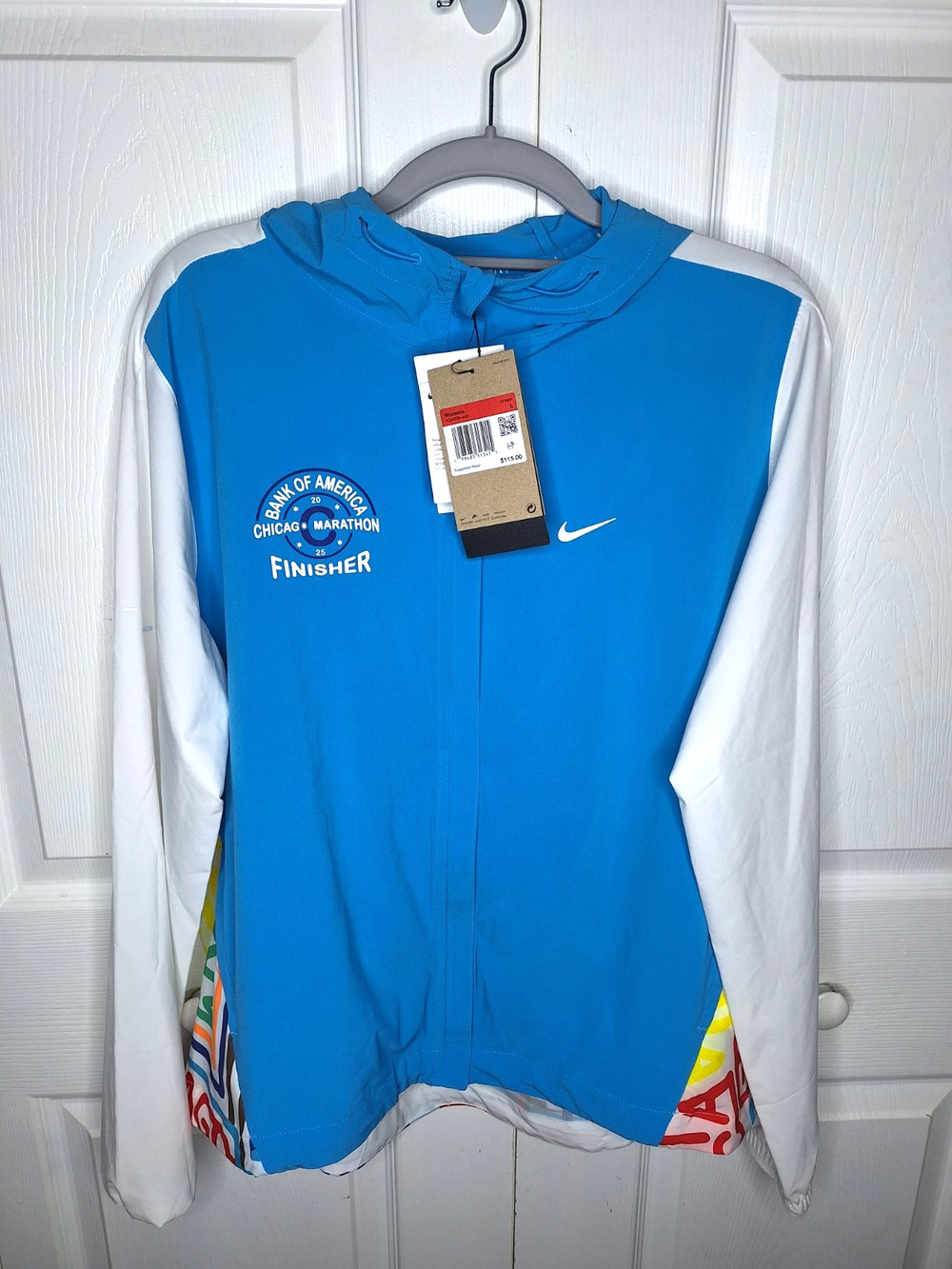 Nike Repel Chicago Marathon 2025 Finisher Running Jacket Hq4306-440 sz L Women's
